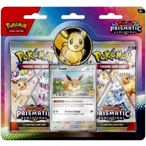 Pokemon TCG Prismatic Evolutions 2-Pack Blister Pack - Assorted Blister with Eevee Design for Trading Card Game Experience