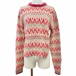 Pre-owned MONCLER Wool Small Leather Goods Long Sleeve Knit Sweater
