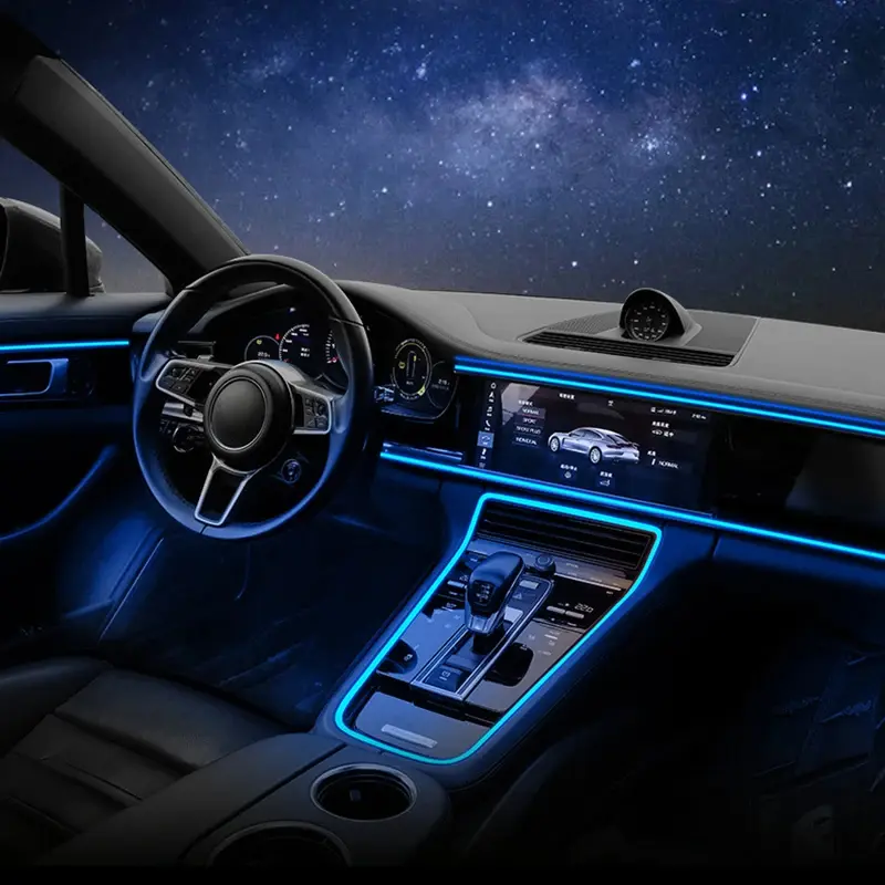 USB Powered Car Interior LED Light with Fuse Protection, Multiple Color Modes 5M Fiber Ambient Light, Car Interior Decorative Light, Create A Cool Ambiance In Your Car