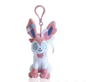 Sylveon 6" Backpack Embellishment Plush Toy Soft Stuffed Animal Doll Anime Collectible Doll Bag Hanger