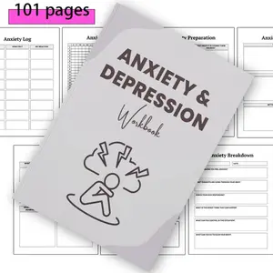 101 Pages Editable Anxiety & Depression Workbook - Mental Health Journal with Guided Anxiety Logs, Depression Worksheets, Self-Care & Mood Trackers, CBT Therapy Tools & Daily Wellness Planner