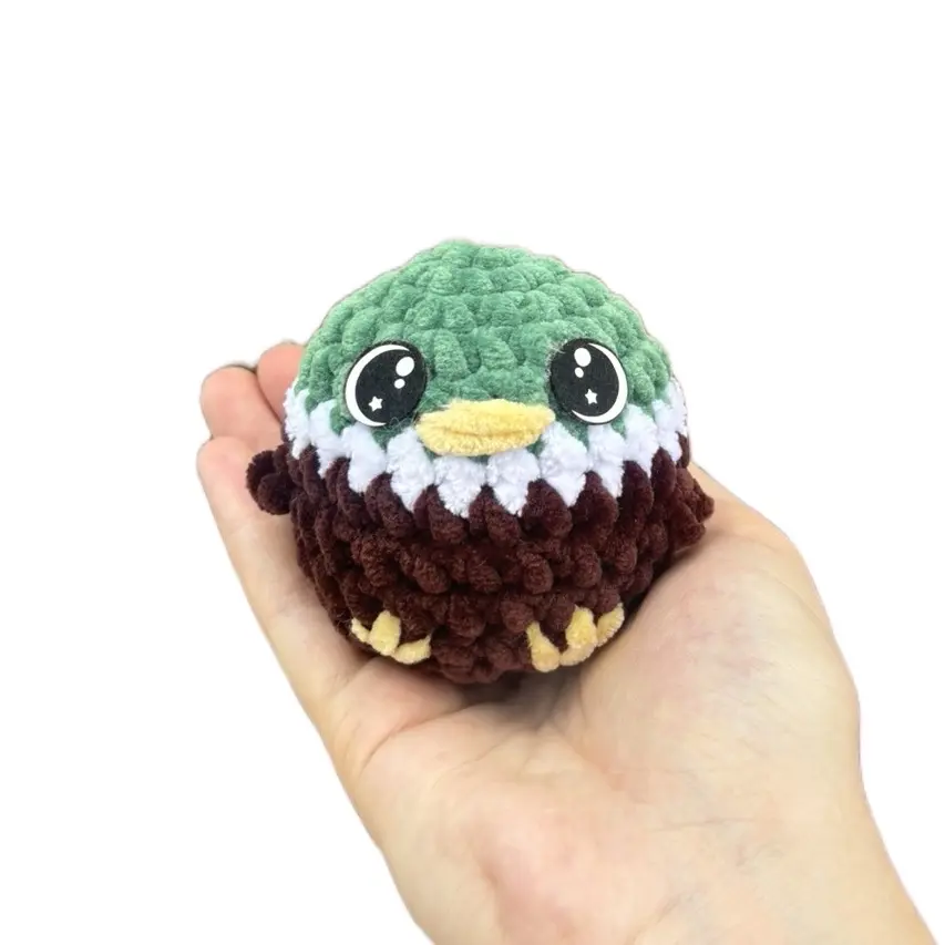Small Mini Mallard Duck Guy / Brown & Green