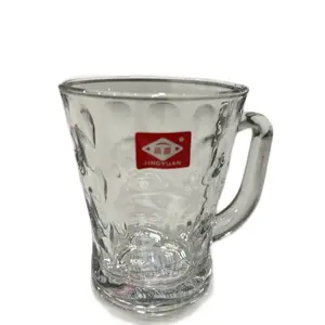 Drinkware - 6 Clear Glass Coffee Cups Set for Home or Office Use