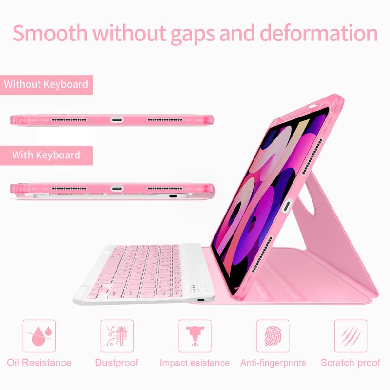 STWMOOCE 720 Rotation case for iPad Wireless Keyboard Cases with Pen Holder, Compatible with 10.2-inch iPad7/8/9th, 10.9 iPad 10th, 10.9 iPad Air4/5th, 11 iPad Air(M2/M3),11-inch Pro1/2/3/4th Gen,11/13-inch Pro(M4),13-inch Air M2/M3 bluetooth tablet case