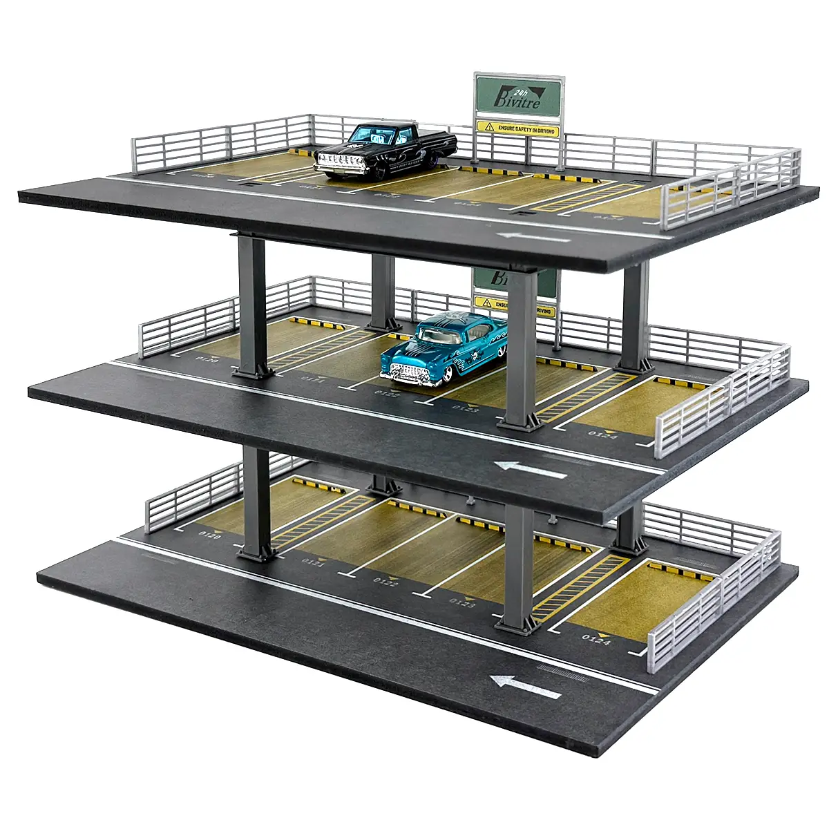 Hot Wheels Display Case - 1/64 Scale Die-cast Model Car Organizer, Hot Diecast Wheels Parking Garage Dioramas
