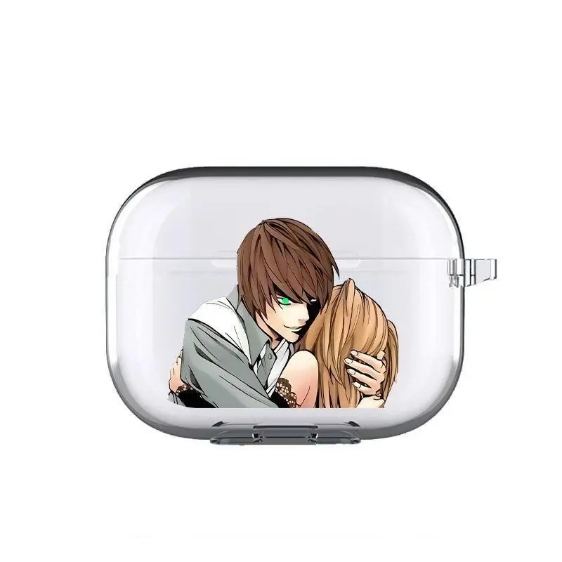 Death Note Anime AirPods Pro Case with Matching Keychain, Clear Shockproof Protective Cover for Apple AirPods Pro, Perfect Gift for Anime Lovers, Anti-Scratch & Durable Anime Desk Accessory Audio Audio Protection Audio