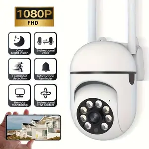 Wireless Security Camera 1080P FHD with Clear Night Vision 360° Pan-Tilt Motion Detection Two-Way Audio App Control USB Charging 2.4G Wi-Fi Enabled No Battery