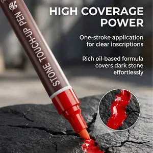 2pcs Stone Inscription Restoration Pens, 5 Colors Available, Outdoor Monument Lettering Repair, Professional Art Use, Cemetery Tombstone Text Fixing
