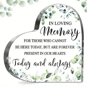 Wedding Memorial Sign, In Loving Memory Wedding Sign Remembrance Wedding Sign, Heart Acrylic In Memory of for Wedding Table Centerpieces Ceremony Reception Anniversary Decoration christmas anniversary
