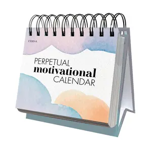 Eterna Perpetual Motivational Calendar - 365 Uplifting Quotes & Affirmations - Full Color Art - Easy Display Stand - 5.75x5.25 Inches - Perfect for Desk, Kitchen, or Any Space