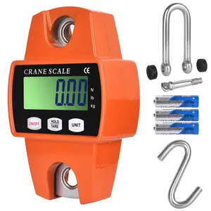 660lb Digital Hanging Scale, 300kg Heavy Duty Handheld Crane Scale with Backlit LCD, Portable Cast Aluminum Case & Hooks Multi-Function for Farm, Hunting, Fishing, Logistics (kg/lb/N Switchable)