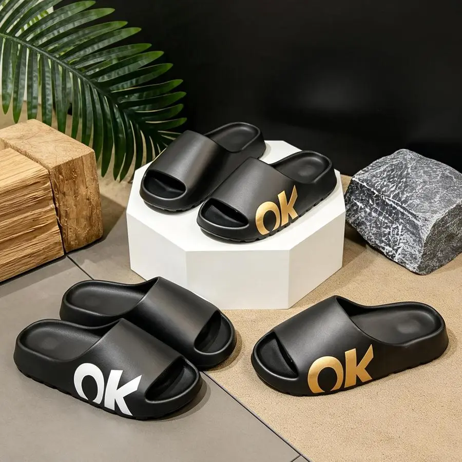 Coconut flip-flops for men and women, summer new fashion thick sole outdoor one-piece slippers, couple anti-slip sports sandals