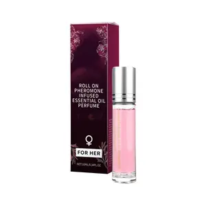 For Her Pheromone Infused Roll-On Perfume Oil, Long-Lasting Natural Fresh Fragrance, Portable 10ml Travel Size Perfume for Women, Elegant & Alluring Scent