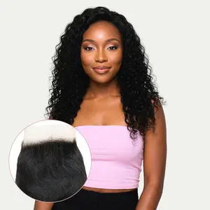 Raw Indian Curly 5x5 Transparent Lace 100% Human Hair Closure for Sew-In or Wigs - Natural Volume & Authentic Look