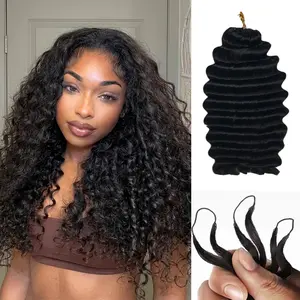 【NEW】ISEE HAIR Crochet Hair Loose Deep Human Hair Extensions Miracle Knots Pre-Separated 100g/Pack (64-76 Strands Per Pack）– Knotless Boho Braids, 4-5 Packs for Full Head, Protective Hairstyles Vacation Hair #Summervibes#ISEECrochetNewArrivals