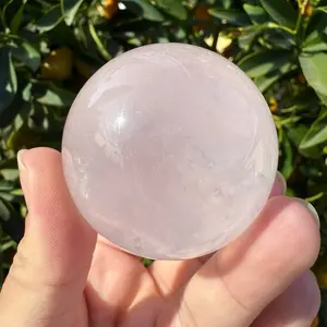 179g Star Rose Quartz Sphere High Quality Rose Quartz Crystal Sphere with Asterism Gemmy Rose Quartz Gemstone Ball,A20