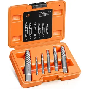 6 count Screw Extractor Spiral Flute Bolt Extractor Set Stripped Screw Remover Cr-MO Easy Out Bolt Extractor Set Cool Gadgets for Men,Removing Stripped Screws and Broken