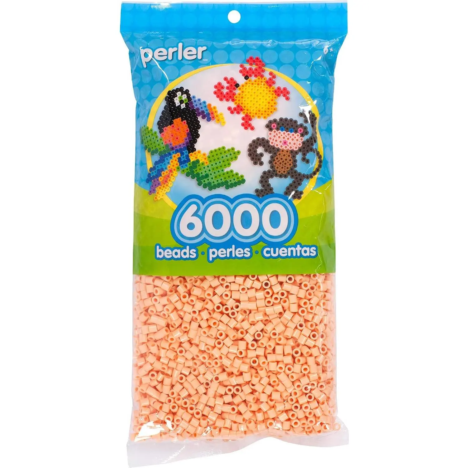 Perler Beads Fuse Beads for Crafts, Sand Pink, Small, 6000pcs