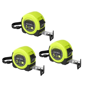 16ft/5M Tape Measure,Dual-Scale (Inches & CM) with Fractions 1/8 Retractable & Compact Measuring Tape,for Construction, Engineering, HT0314-3PC