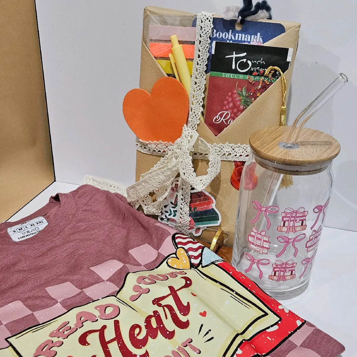Literature Blind Date Cozy Gift Pack Set - Gift Box Design, Small/XXL Sizes, Unisex Unbox a Mystery Softcover Book, T-Shirts, Cup, Tote - Ideal for Adult Literature Enthusiasts