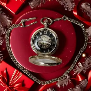 Vintage Mechanical Pocket Watch, Perfect Christmas Gift for Men, Unique Present for Dads & Boyfriends, Ideal for Holiday Season, Analog Mechanical Watch