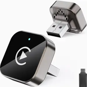 Wireless CarPlay Adapter 2-in-1, Works with iPhone & Android Auto, Plug & Play USB-C, No More Wires | Fluxo Gear