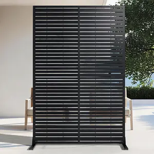 71" H Decorative Metal Garden Fence  Rust Proof Scroll Design for Yard and Flower Bed Borders, Easy Snap Together Installation Outdoor Privacy Panel for Patio Pool Lawn, 1PC