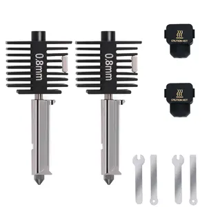 2 count A1 Mini Upgrade Hotend Kit, 3D Printer Print  Hot End Heating Block Kit with 0.8mm Hardened Steel Nozzle and  Socks for Bambu Lab A1/A1 Mini