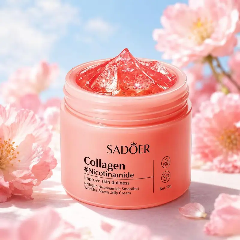 Collagen Niacinamide Jelly Cream - Gentle Daily Facial Moisturizer, Lightweight Non-Sticky Nourishing Formula for Deep Hydration, Brightens Dull Skin, Evens Tone, Boosts Elasticity, Radiant Dewy Skin Repair, Pigmentation & Dark Spot Blur, Collagen Support