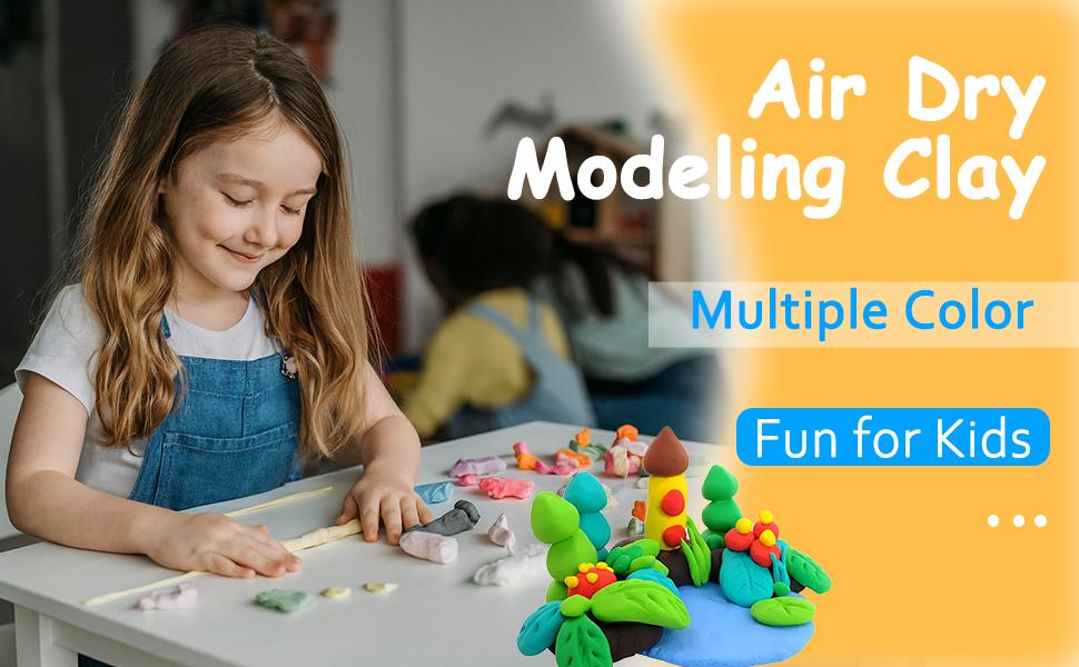 Air Dry Clay Modeling Kit for Kids, 36/48 Color Ultra Light Magic Clay with Tools, Creative DIY Craft Toy for Preschool Learning Gift Air Dry Clay Modeling Kit for Kids, 36/48 Color Ultra Light Magic Clay with Tools, Creative DIY Craft Toy for Preschool Learning Gift