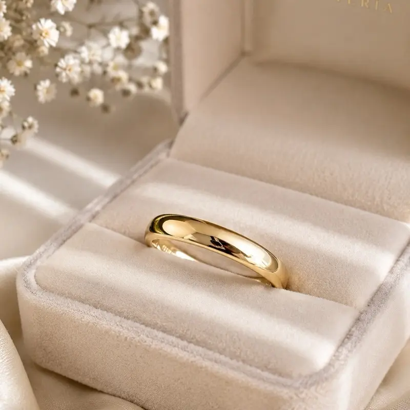 Anillo #467 alianza unisex Gold plated