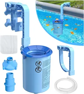 2026 Above Ground Pool Surface Skimmer Come with 3 Filter Socks, Enhanced Structure & Thickened Brackets Wall Mount Pool Skimmer, Floating Top Skimmers - Auto Skimming Water Surface Debris