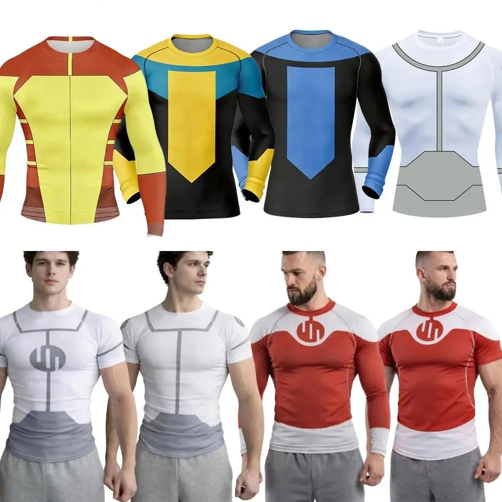 2026 Rash Guard Diving Gym T Shirt  Invincible Cosplay BJJ RashGuard Long Short Sleeve MMA Clothing Men Viltrumite Gym Costume