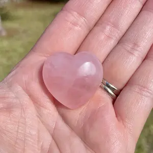 Rose Quartz Heart Crystal Carving