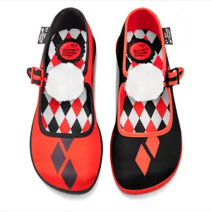 Hot Chocolate Design Jinxie Women's Mary Jane Flat, Adjustable Buckle-Strap, Cushioned Inner Sole with Arch Support and Non-Marking Rubber Sole