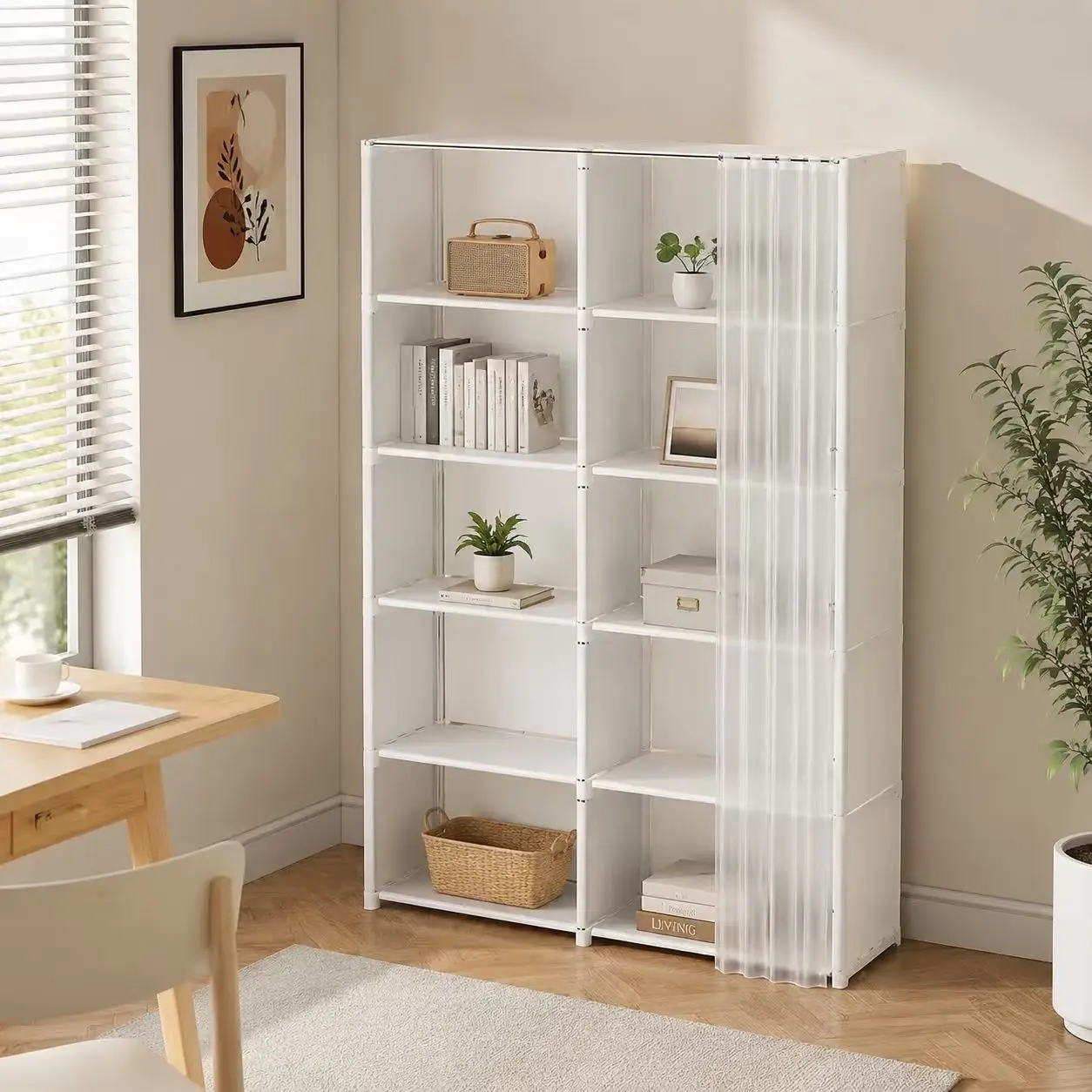 Double Tier Multi-Purpose  Shelf, Easy to Install, 31.5 Inch Simple Garment  Cabinet, Dust-Proof Sundry Bookcase, Suitable for Office, Classroom, Living Room, Bedroom and Dormitory shoe storage Gold Matte Stainless Steel Kitchen Sink