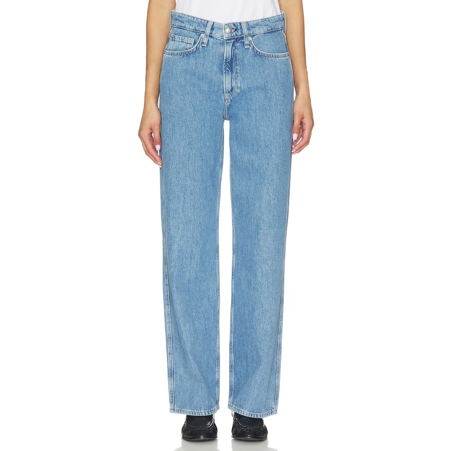 Rag & Bone Logan Wide Jeans in Downey