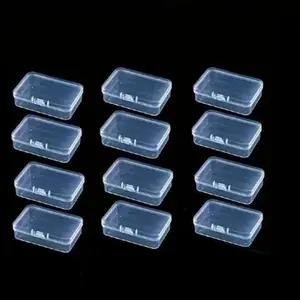 12-Piece Rectangular Transparent Plastic Storage Boxes with Lids, Tool Storage Kit, Ideal for Collecting Small Items, Jewelry, Tools, Crafts, and More