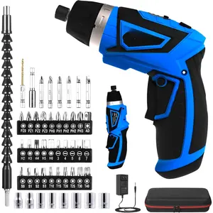 Cordless , 8V Max 10Nm Electric Power  with  Accessories, 6+1 Torque, Pivoting Handle, 2000mah Rechargeable Screw  & Bit Set with LED Light, Flexible Shaft