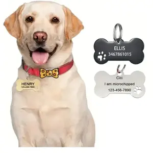 Customized Iron Dog Tag - Universal Fit Collar Charm, Double-Sided Engraved Pet ID Tag for Collars, Durable Waterproof Memorial Gift with Pet’s Name & Phone Number to Keep Them Safe