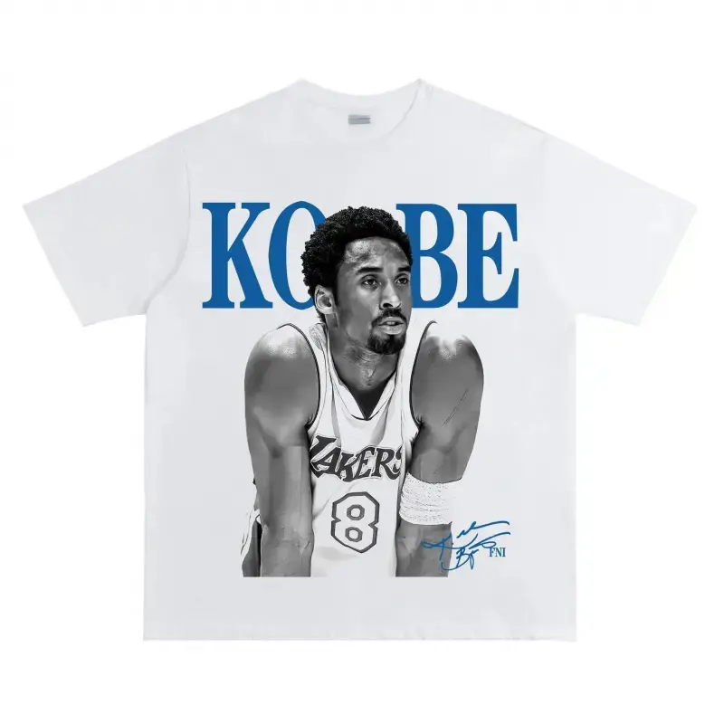 Men's Unisex Kobe Bryant Graphic Print Short-Sleeve Crew T-Shirt, Fashion Vintage Basketball Tee, cotton tee,  67 Christian Clothing, Soulja Boy Outfit, Gorlock Destroyer, Silverfish Clothes