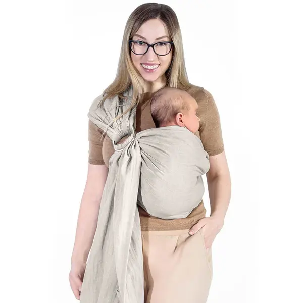 Breathable Summer Baby Carrier Mesh Fabric Cross-Body Strap Outdoor Wearing Lightweight Infant Carrier Comfortable Baby Wrap
