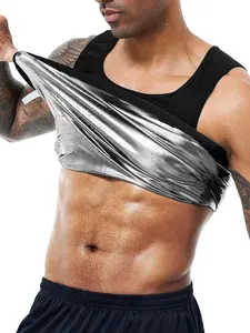 Sweat Vest for Men Compression Vest for Gym Workout, Heat Trapping Sauna Suit Shirt for All Seasons, Slim-Fitting Sports Shapewear, Sleeveless Gym Tops, Extreme Waist Vest