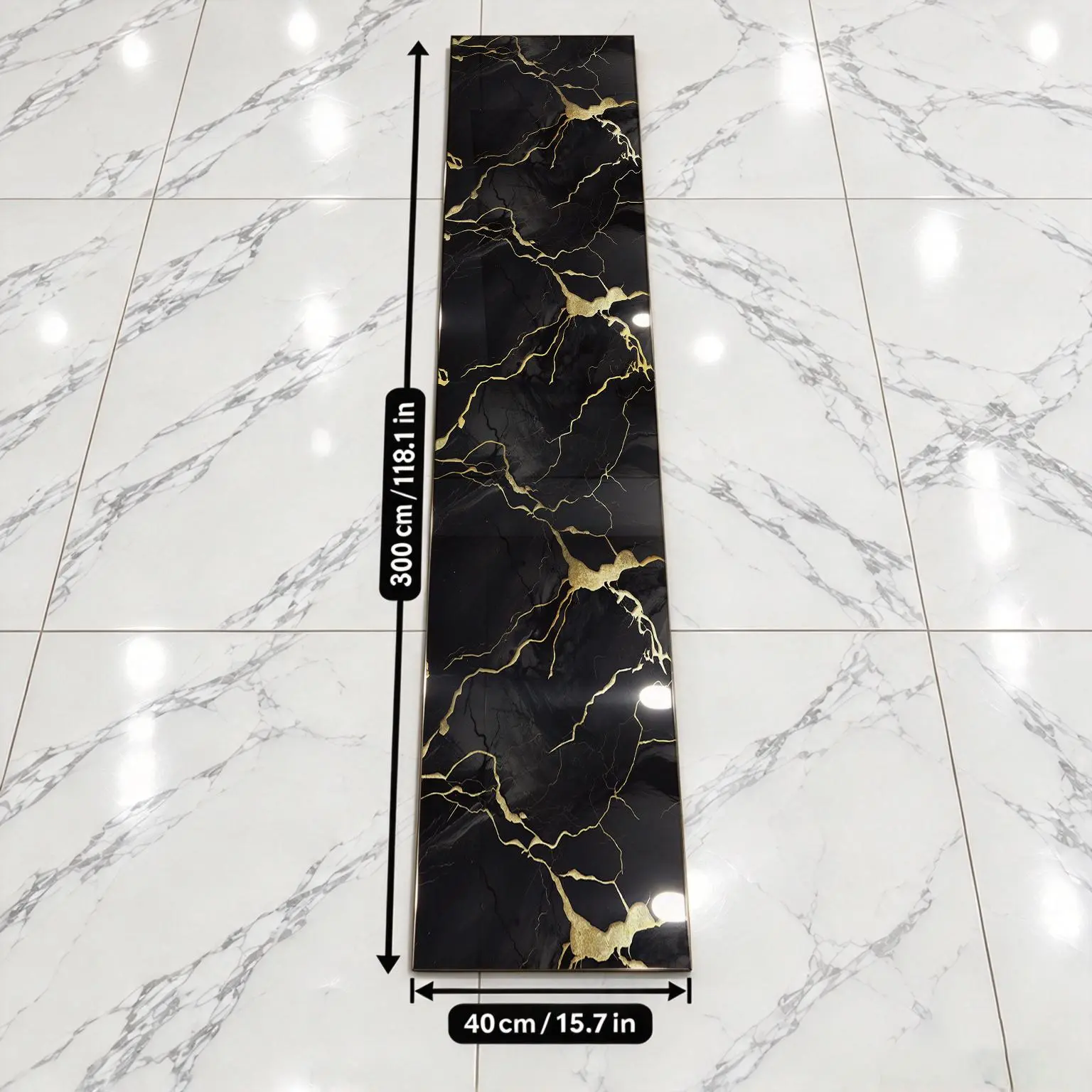 Thick Peel and Stick Decorative Wallpaper - Self-Adhesive Waterproof Removable Panels, Luxurious Look, Easy DIY Install, Ideal for Living Room, Bathroom, Adhesive Film Tile Stickers, Patterned Tile Wall (Wallpaper Ideas Included)