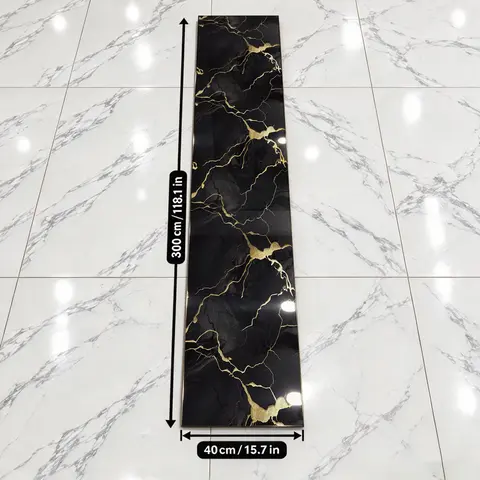 Thick Peel and Stick Decorative Marble Pattern Wallpaper - Waterproof Removable Panels, Luxurious Look, Easy DIY Install, Ideal for Living Room, Bathroom, Kitchen Decor (Wallpaper Ideas Included)