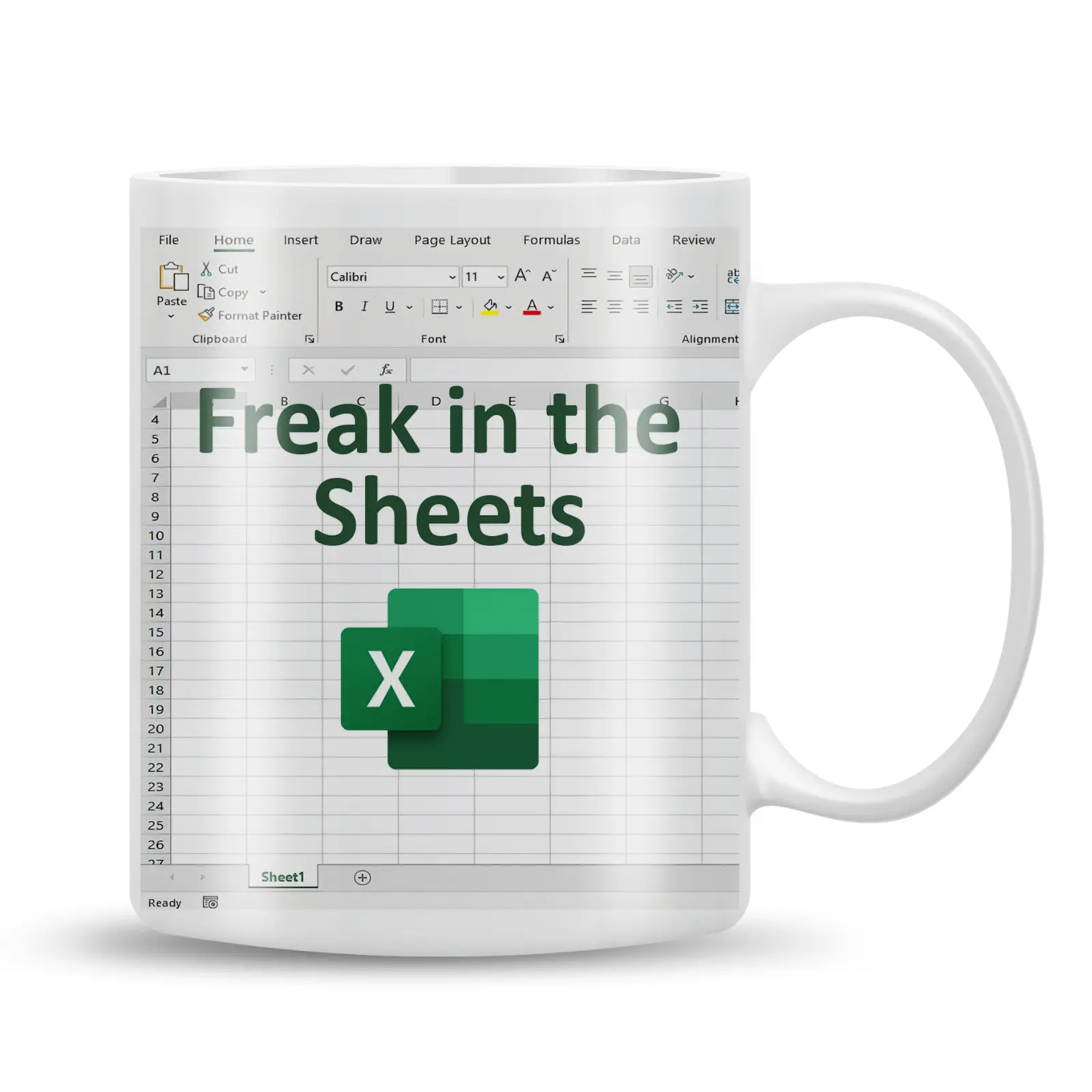 Aesthetic Accountant Coffee Mug - Funny Aesthetic Work Mug For Excel Accountants -  Ceramic Drinkware