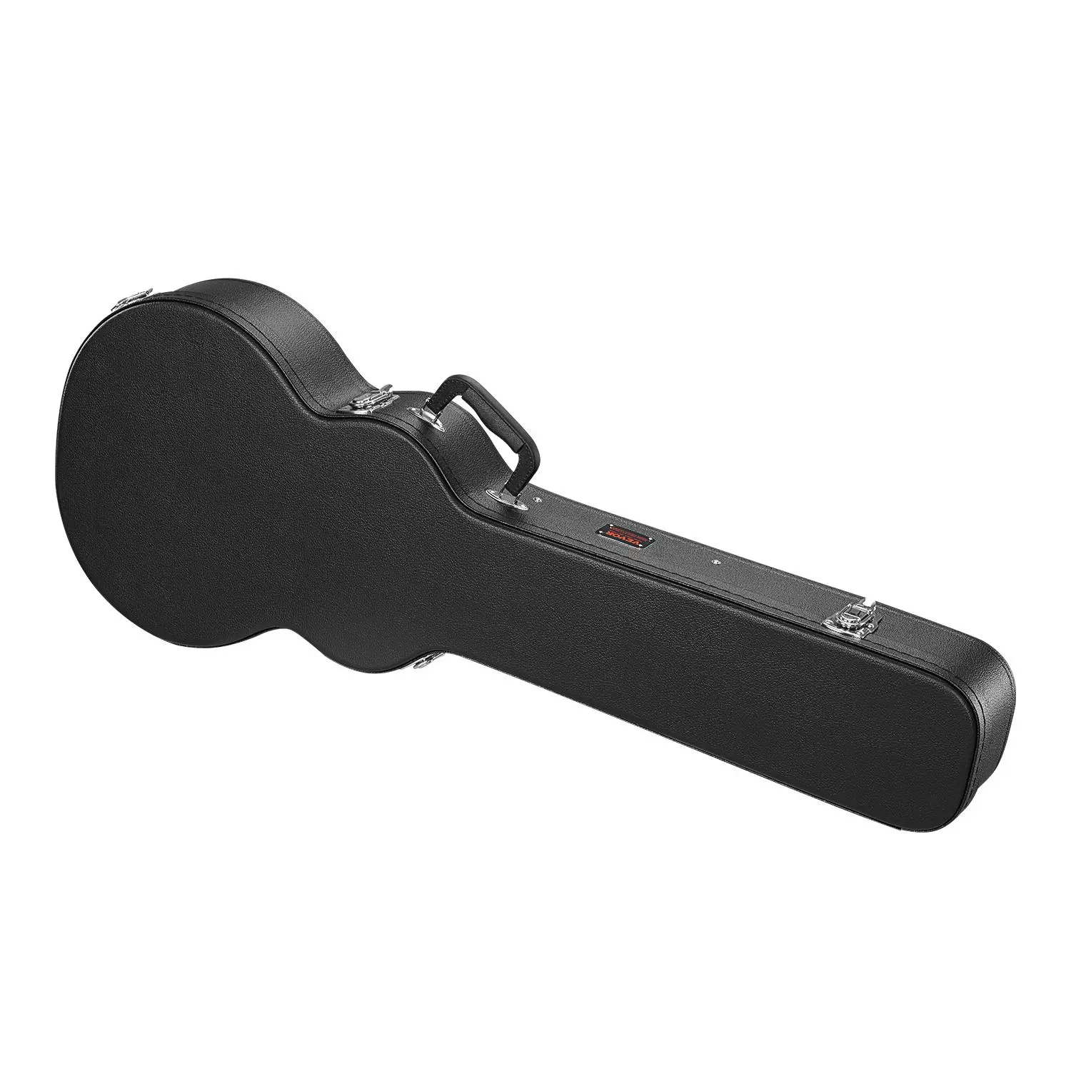 VEVOR Electric Guitar Hard Case,  39.76 in Gourd-Shaped Guitar Hard Case, With Lock Latch Keys Handle, PVC Padding Soft Lining Water-Resistant Hard Shell Guitar Case, for 39 in LES Paul Guitars, Black