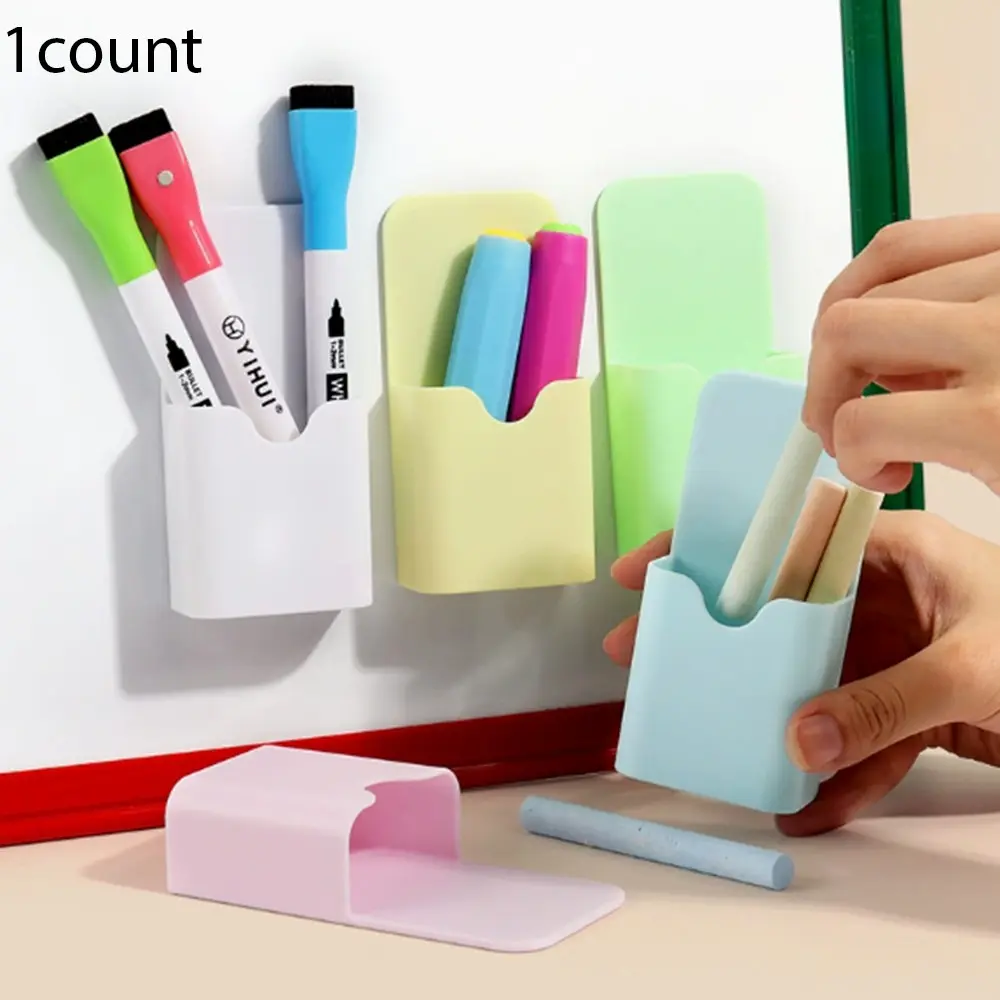 Magnetic Storage Box with Pen Holder, Portable Durable Plastic Organizer, Multi Functional Organizer, Ideal for Fridge, Whiteboard, Cabinet, Office Supplies, Desk Accessories, Office Supply Organizer, Desk Organizers, Desk Organizer Tidy