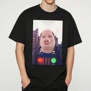 John Pork Is Calling T-Shirt casual crew neck cotton t-shirt Birthday Fashion funny tshirt