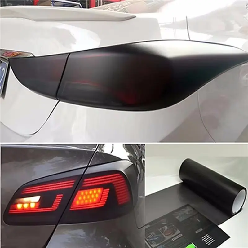Matt Black Automobiles Car Light Headlight Taillight Tint Vinyl Film Smoke Sticker Sheet Fog Rear Lamp Car Accessories